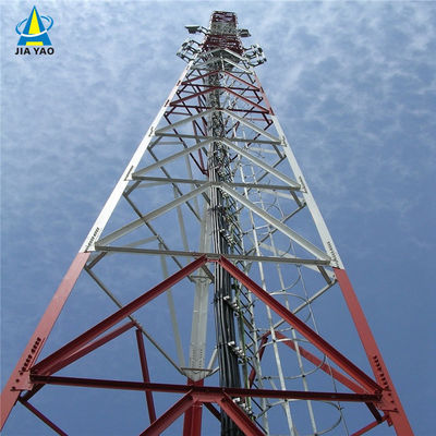 Three Legged Free Standing Lattice Tower 60 Degree Angle Steel Telecom galvanized Steel Tower