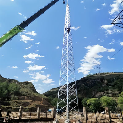 45 60 Degree Angle Telecom Antenna Tower 3 Leg  4 Legged Angular Self Supporting Lattice Tower
