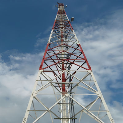 High Resolution Triangular Radio Telecom 3 Legged Angular Steel Tower 40M/S