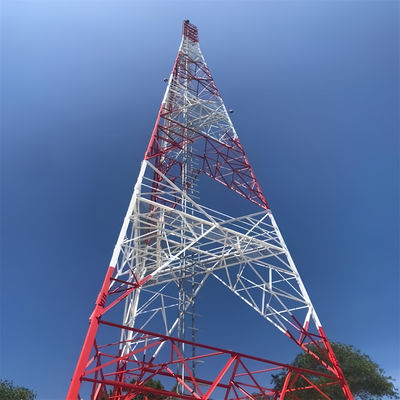 High Resolution Triangular Radio Telecom 3 Legged Angular Steel Tower 40M/S