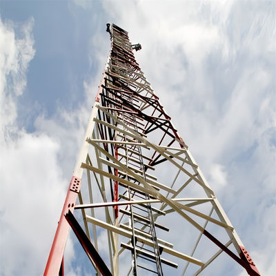 High Resolution Triangular Radio Telecom 3 Legged Angular Steel Tower 40M/S