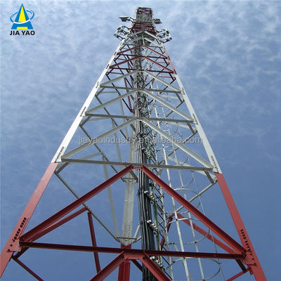 Self Supporting Galvanized Angular Steel 3 Legged Tower 40m Broadcast Signal Corrosion Proof Industrial Parks