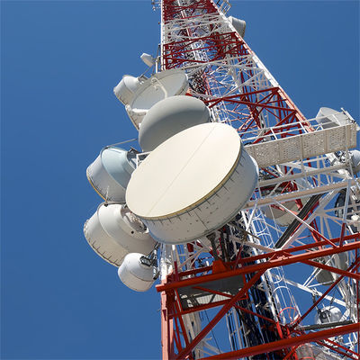 10 -100 Meter 4 Legged Self Supporting Angular Lattice Steel Four Leg Communication Tower