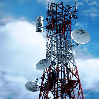 120m Hot Dipped Galvanized Steel Antenna Manufacturer Radio Cellular Lattice 4 Legged Angular Steel Tower