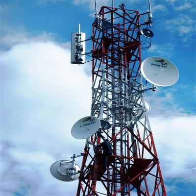 20m 40m 45m 50m Four Leg Steel Mast Gsm Cellular Telecommunication Bts Antenna Communication Tower