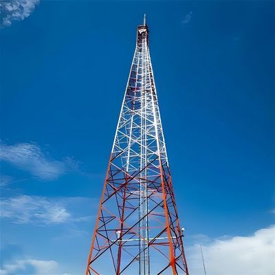 Telecom Shelter Design 60m 4 Legged Angular Steel Tower Angle Lattice Radio Antenna 4g Wireless Equipment