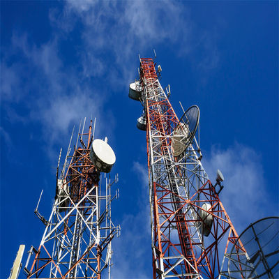 Telecom Shelter Design 60m 4 Legged Angular Steel Tower Angle Lattice Radio Antenna 4g Wireless Equipment