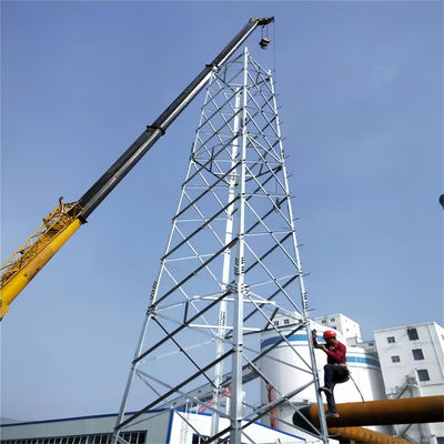 Self Standing Lattice Steel Microwave Radio Wifi Telecommunication 4 Leg Angle Cell Tower And Lattice Mast For Sale