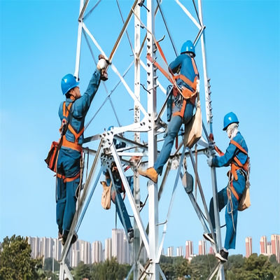 Steel Truss Tower Tapered Gsm Structure Telecommunication 4 Legged Angular Steel Tower