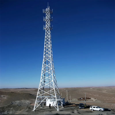 Steel Truss Tower Tapered Gsm Structure Telecommunication 4 Legged Angular Steel Tower