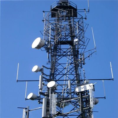 60m 4 Leg Galvanized Self Standing Antenna Tower Angle Broadcast  Microwave Radio Highest Communication Tower