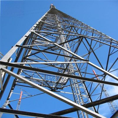 60m 4 Leg Galvanized Self Standing Antenna Tower Angle Broadcast  Microwave Radio Highest Communication Tower