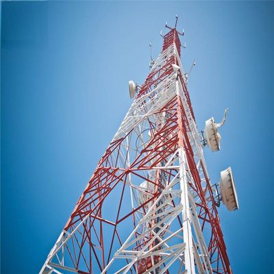 Manufacturer 4-leg Steel Pylon 5km Wifi Transmitter And Receiver Angular Lattice Microwave Wireless Support Radio Tower