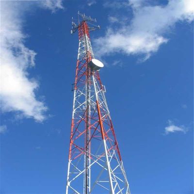 50m Steel Solar Power Tv Satellite Microwave Lattice Tower Mast 50km Internet Signal Radio Telecommunication Tower