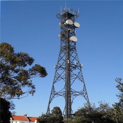 50m Steel Solar Power Tv Satellite Microwave Lattice Tower Mast 50km Internet Signal Radio Telecommunication Tower
