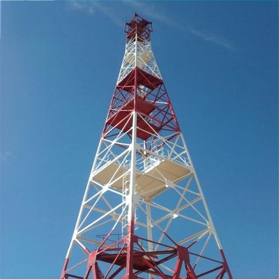 Gsm 60m Self Supporting Lattice Tower Leg Base Polyester Powder Coating Bts Four Legged Radio Communication Metal Antenna Tower