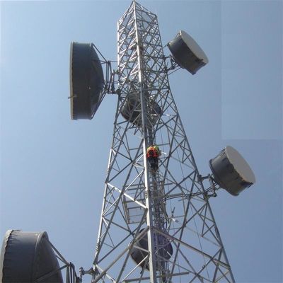 72m 4 Leg Steel Lattice Angular Mobile Telecom Tower ASTM A36 A572 Gr50