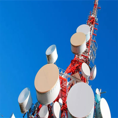 60m Lattice Radio Tower Angular Hot Dip Galvanized Steel Four Leg Communication Antenna Tower