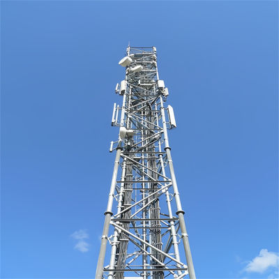 3 Leg Legged Tube Pipe Tubular Self Supporting Steel Hot Dip Galvanized Telecommunication Communication Cell Tower