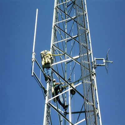 Gsm Base Station Vhf Uhf Radio Communication Antenna 3 Legged Tubular Steel Tower