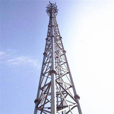 Telecom Antenna GSM Wifi Network Self Support Cell Tower 3 Legged Tubular Cellular Microwave Communication Tower