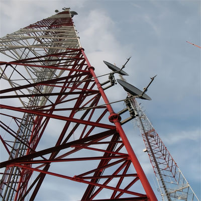 Telecom Antenna GSM Wifi Network Self Support Cell Tower 3 Legged Tubular Cellular Microwave Communication Tower