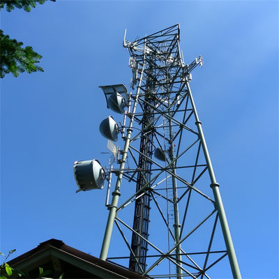 Hot Dip Galvanized Tube Pipe Tubular Self Supporting Antenna Tower Lattice Structure Transmission Tower