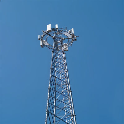 Bolted Pylon Iron 3 Legged Tubular Steel Tower 20 - 65 M Meter Mast