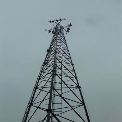Triangular Telecom Tubular Self Supporting Antenna Mast HDG 3 Legged Steel Lattice Tower