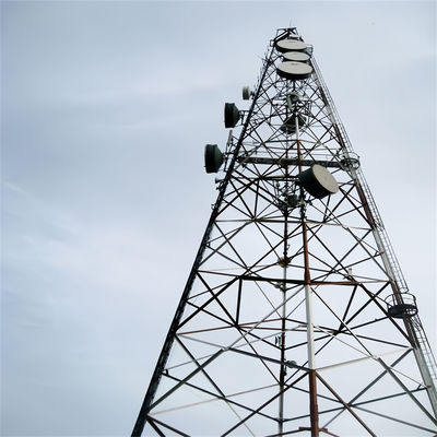 Q345 / Q235 3 Legged Tubular Steel Tower / Lattice Steel Towers ANSI/TIA-222-G-2005