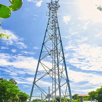Steel Lattice 5G Wifi TelecommunicationTubular Antenna Tower  3 Legged 