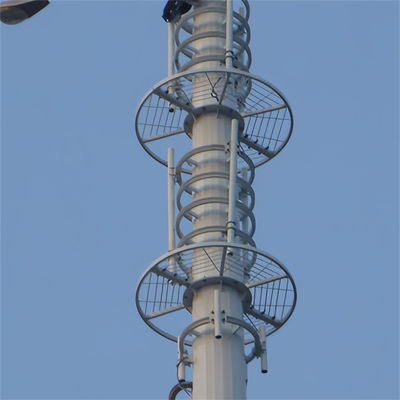 Self Supporting Price Wifi Long Range Cell Phone Working Platform Microwave Antenna Steel Monopole Tower