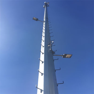 OEM Galvanized Self Support Monopole Antenna Tower Mast  For GSM 5G Communication Tube Tower Pole