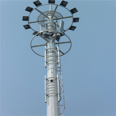 Communication Broadcasting Telecommunication Monopole Antenna Tower ASTM A123/ ISO 1461
