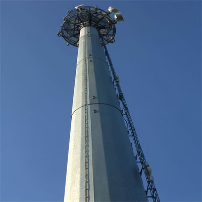 Equipment Galvanized Tapered Tubular Cell Gsm Antenna Telecommunication Communication Steel Monopole Tower