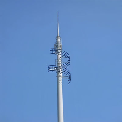 Equipment Galvanized Tapered Tubular Cell Gsm Antenna Telecommunication Communication Steel Monopole Tower