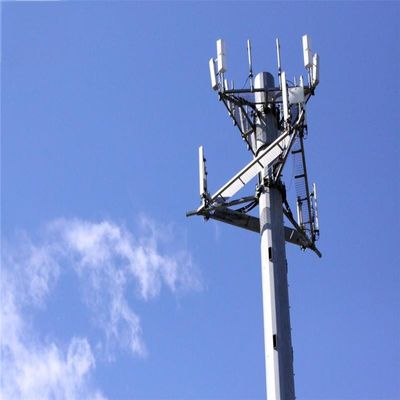 30m 35m 40m Galvanized 4g /5g Cell Sites Monopole Cell Phone Tower Signal Microwave