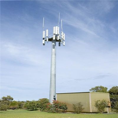 30m 35m 40m Galvanized 4g /5g Cell Sites Monopole Cell Phone Tower Signal Microwave
