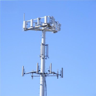 Steel 20 Meter Gsm Monopole Steel Tower Communication Tower For Sale Q345B/A572