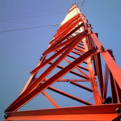 Wifi Bts Cell Phone Wire Supporting Guyed Wire Tower 3 Legged Tubular Or Steel Bar
