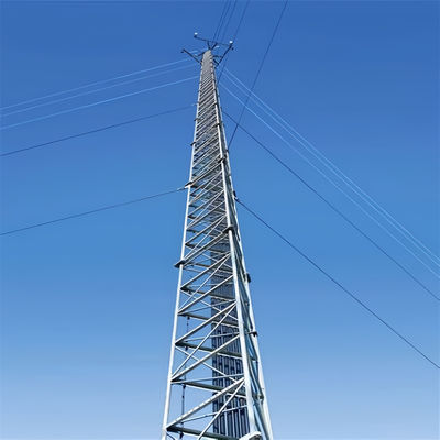 Telecom Communication Guyed Wire Tower Steel 30M Lattice Triangle Triangular Mast