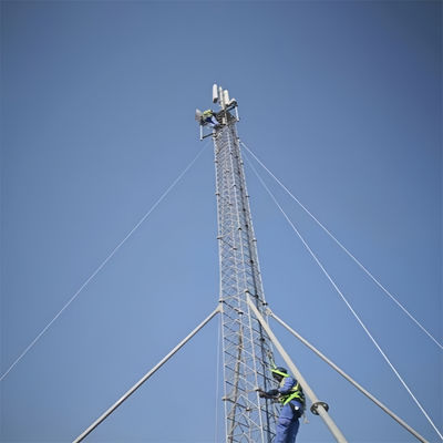 Telecom Communication Guyed Wire Tower Steel 30M Lattice Triangle Triangular Mast