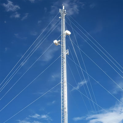 Telecom Communication Guyed Wire Tower Steel 30M Lattice Triangle Triangular Mast