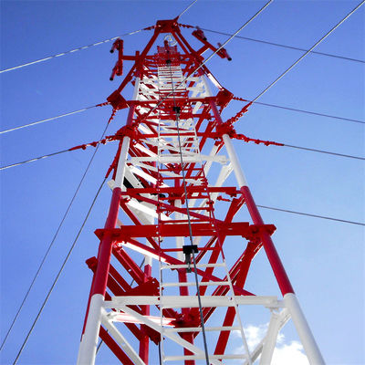 Galvanized Steel Lattice Tubular Guyed Transmission Tower 30 40 50 M Meter Telecom 5G/4G/3G