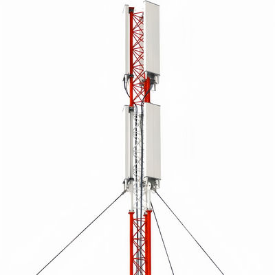 Galvanized Tubular Steel Radio Antenna Guyed Cell Tower Mast  ASTMA123