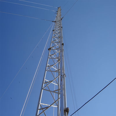 Galvanized Tubular Steel Radio Antenna Guyed Cell Tower Mast  ASTMA123