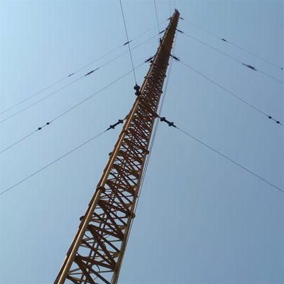 100 Meter Q345 Q235 Q420 Steel Structure Guyed Pole Tower Antenna Angle Lattice Communication Pole Mast Telecommunication Tower