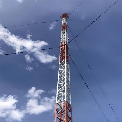 100 Meter Q345 Q235 Q420 Steel Structure Guyed Pole Tower Antenna Angle Lattice Communication Pole Mast Telecommunication Tower