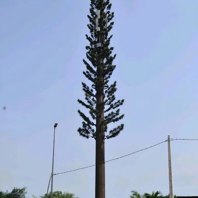 Bionic Camouflaged Cell Towers GSM Antenna Steel Monopole Telecom Tower Galvanization