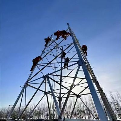 33KV To 110KV Power Transmission Tower Angle Iron Tower 30-180 km/h Wind Speed